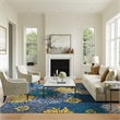 Nourison Passion 7' x 10' Blue Fabric Contemporary Area Rug (7' x 10')