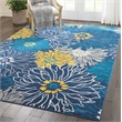 Nourison Passion 7' x 10' Blue Fabric Contemporary Area Rug (7' x 10')