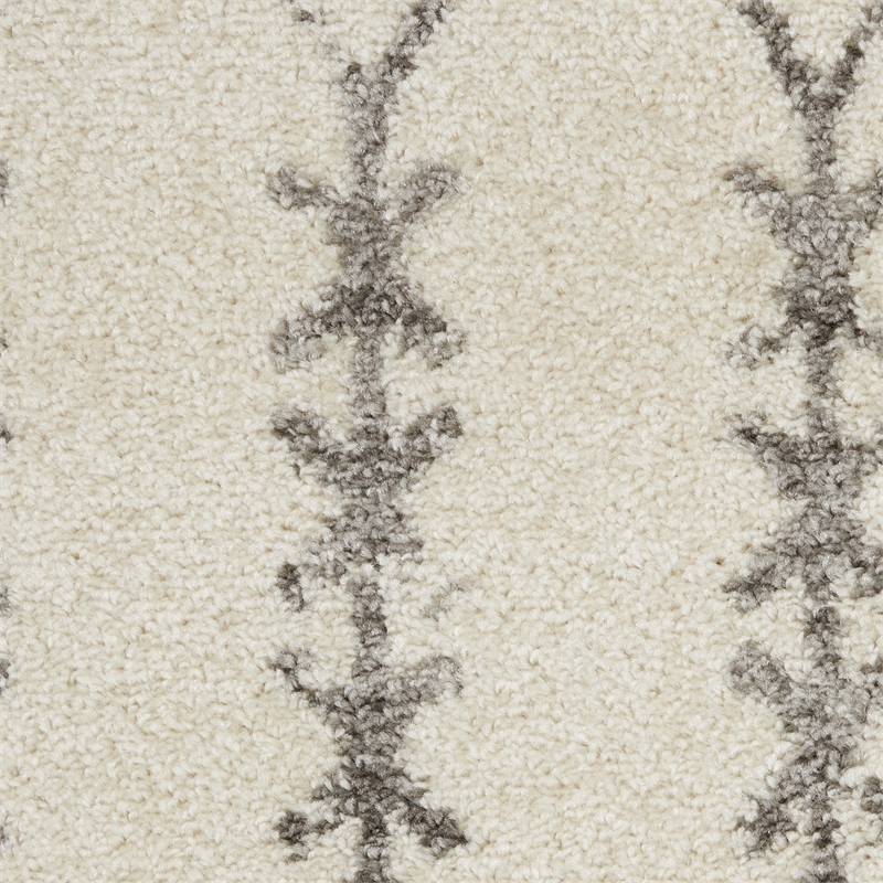 nourison passion 8' x 10' ivory/grey bohemian indoor rug polypropylene
