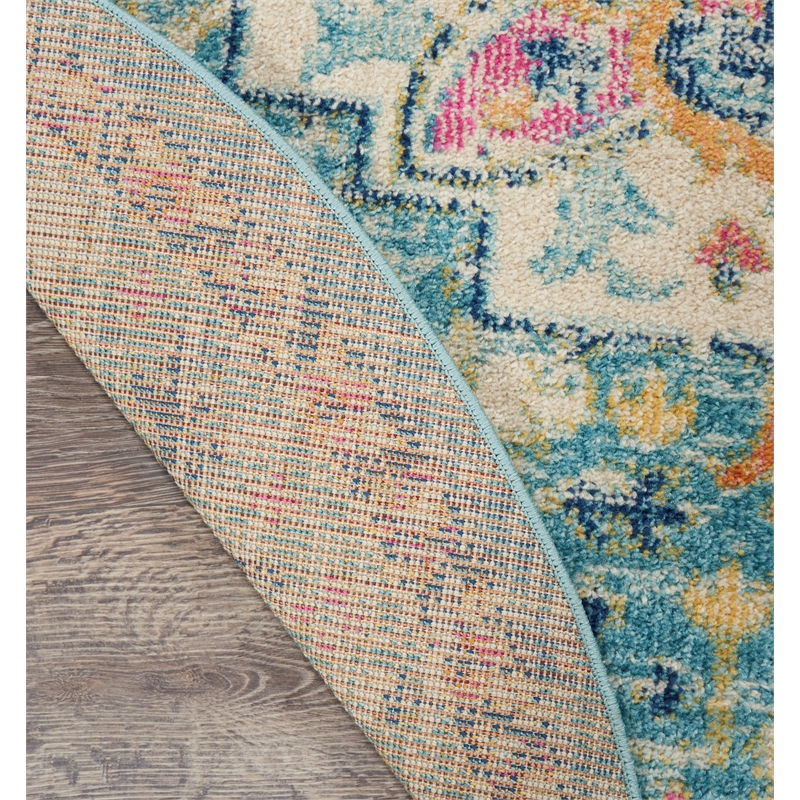 Nourison Passion 8' x 10' Ivory/Light Blue Bohemian Indoor Rug Polypropylene