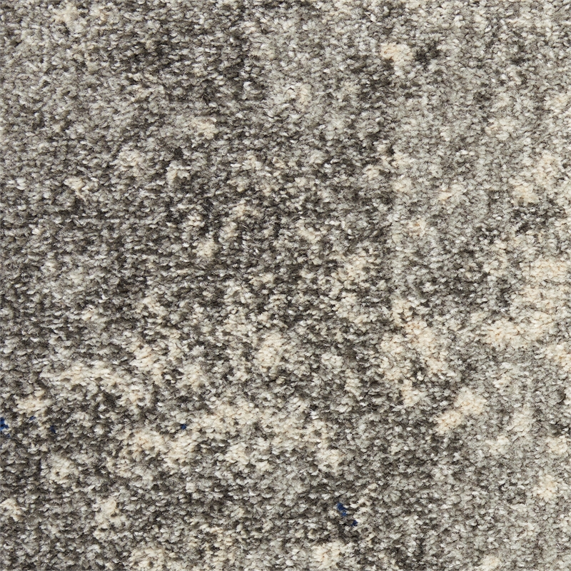 Nourison Passion 9' x 12' Charcoal Ivory Fabric Modern Area Rug (9' x 12')