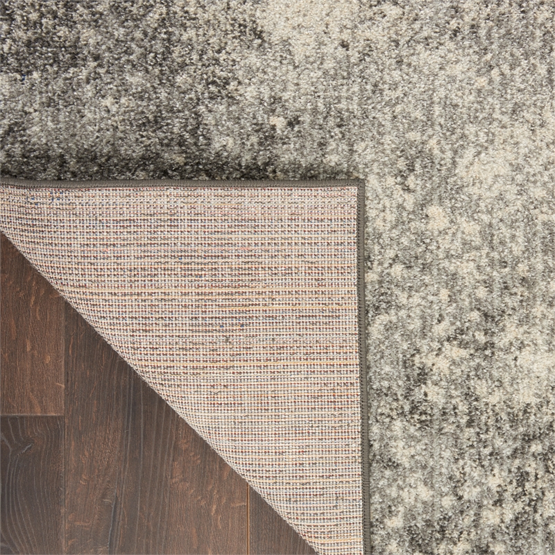 Nourison Passion 9' x 12' Charcoal Ivory Fabric Modern Area Rug (9' x 12')