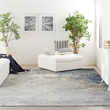 Nourison Passion 9' x 12' Charcoal Ivory Fabric Modern Area Rug (9' x 12')