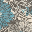 Nourison Passion 9' x 12' Charcoal/Blue Contemporary Indoor Rug Polypropylene