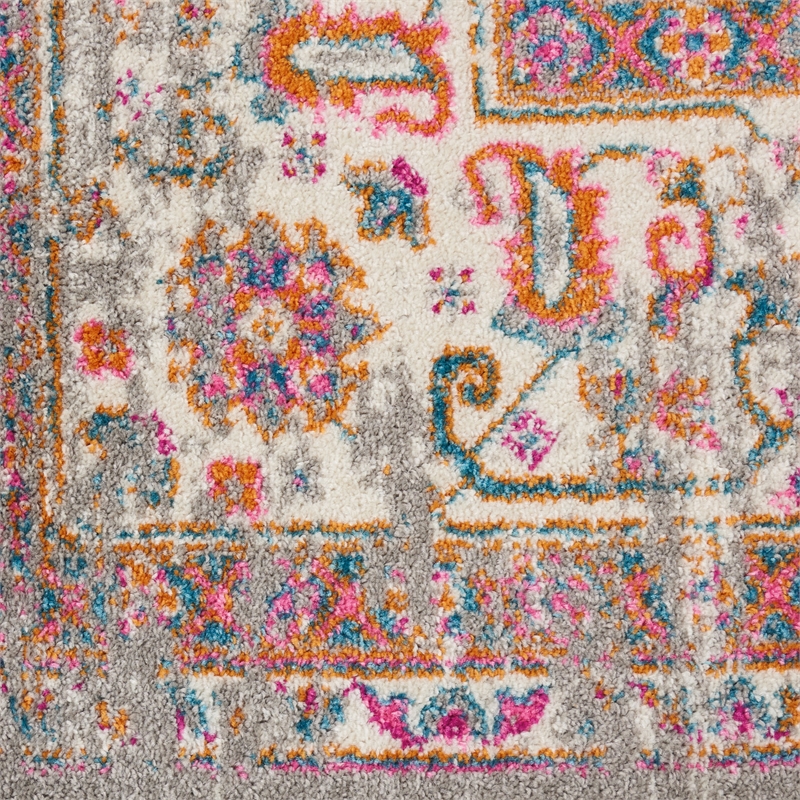 Nourison Passion 9' x 12' Gray Fabric Bohemian Area Rug (9' x 12')