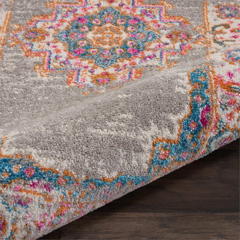 Nourison Passion 9' x 12' Gray Fabric Bohemian Area Rug (9' x 12')