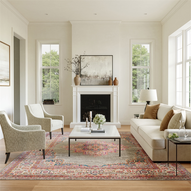 Nourison Passion 9' x 12' Gray Fabric Bohemian Area Rug (9' x 12')