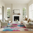 Nourison Passion 9' x 12' Pink and Gray Fabric Contemporary Area Rug (9' x 12')