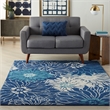 Nourison Passion 5' x 7' Navy Ivory Fabric Contemporary Area Rug (5' x 7')