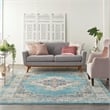 Nourison Passion 7' x 10' Ivory Light Blue Fabric Bohemian Area Rug (7' x 10')
