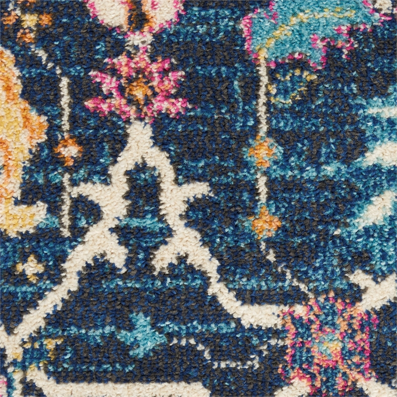 Nourison Passion 8' x 10' Navy and Blue Fabric Bohemian Area Rug (8' x 10')