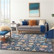 Nourison Passion 8' x 10' Navy and Blue Fabric Bohemian Area Rug (8' x 10')