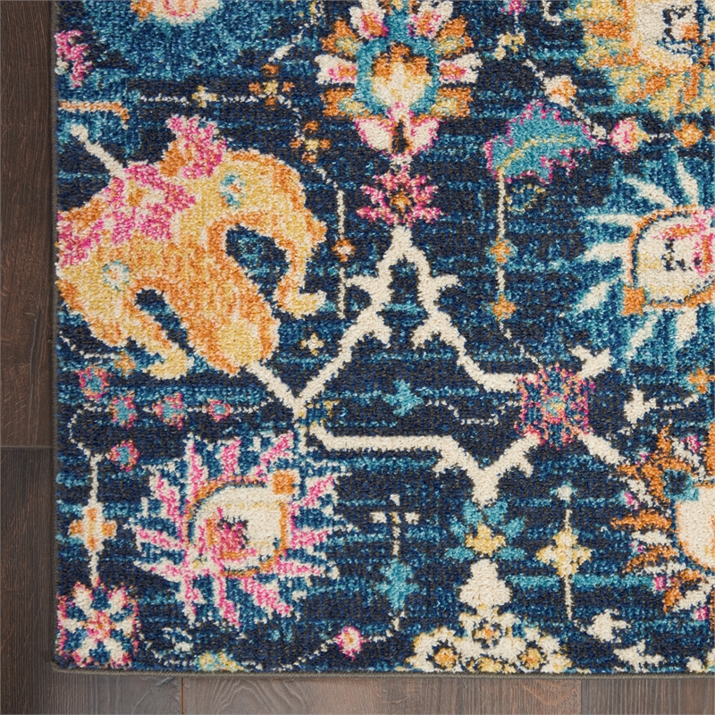 Nourison Passion 8' x 10' Navy and Blue Fabric Bohemian Area Rug (8' x 10')
