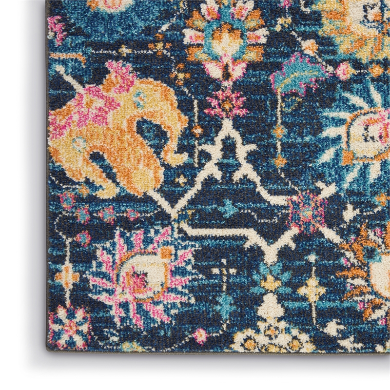 Nourison Passion 8' x 10' Navy and Blue Fabric Bohemian Area Rug (8' x 10')