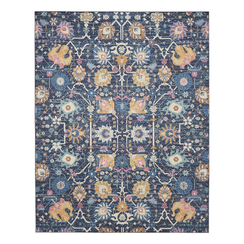 Nourison Passion 8' x 10' Navy and Blue Fabric Bohemian Area Rug (8' x 10')