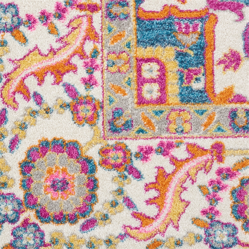 Nourison Passion 9' x 12' Teal Multicolor Fabric Bohemian Area Rug (9' x 12')