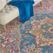 Nourison Passion 9' x 12' Teal Multicolor Fabric Bohemian Area Rug (9' x 12')
