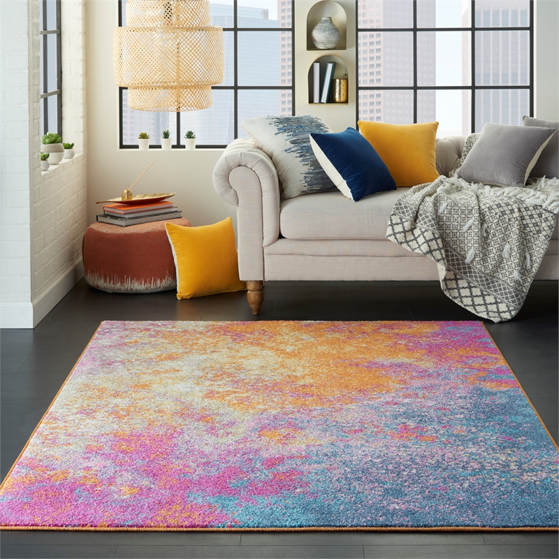 Nourison Passion 5' x 7' Multicolor Fabric Modern Area Rug (5' x 7')