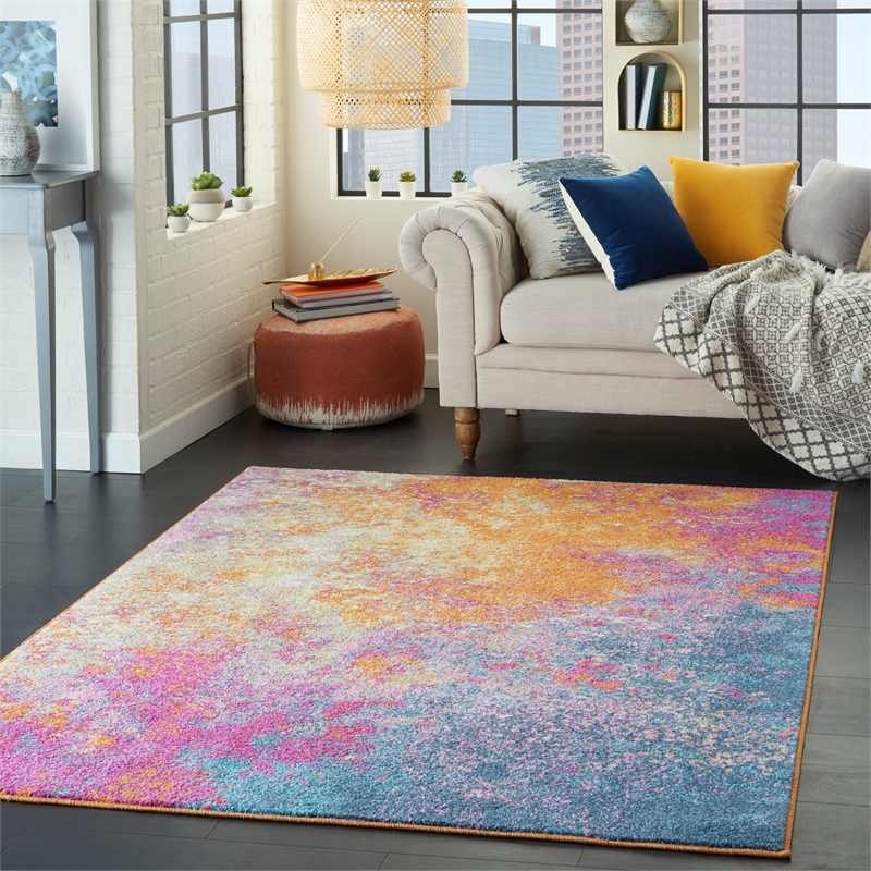 Nourison Passion 5' x 7' Multicolor Fabric Modern Area Rug (5' x 7')