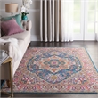 Nourison Passion 5' x 7' Teal Multicolor Fabric Bohemian Area Rug (5' x 7')