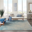 Nourison Passion 7' x 10' Navy Light Blue Fabric Modern Area Rug (7' x 10')