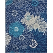 Nourison Passion 7' x 10' Navy Ivory Fabric Contemporary Area Rug (7' x 10')