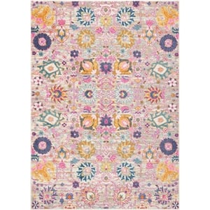 Nourison Passion 7' x 10' Pink and Gray Fabric Bohemian Area Rug (7' x 10')