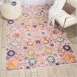 Nourison Passion 7' x 10' Pink and Gray Fabric Bohemian Area Rug (7' x 10')