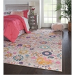 Nourison Passion 7' x 10' Pink and Gray Fabric Bohemian Area Rug (7' x 10')