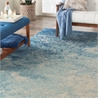 Nourison Passion 8' x 10' Navy Light Blue Fabric Modern Area Rug (8' x 10')