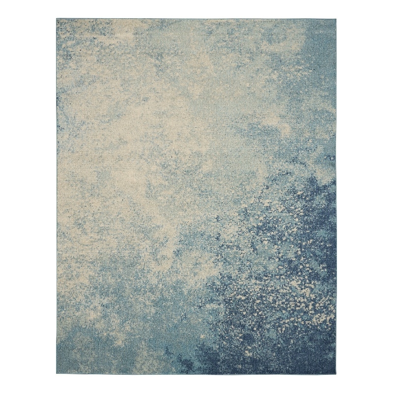 Nourison Passion 8' x 10' Navy Light Blue Fabric Modern Area Rug (8' x 10')