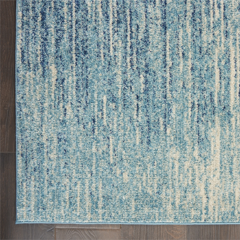 Nourison Passion 8' x 10' Navy/Light Blue Modern Indoor Rug Polypropylene