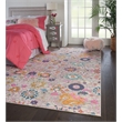 Nourison Passion 8' x 10' Pink and Gray Fabric Bohemian Area Rug (8' x 10')