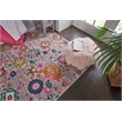 Nourison Passion 8' x 10' Pink and Gray Fabric Bohemian Area Rug (8' x 10')