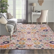 Nourison Passion 8' x 10' Pink and Gray Fabric Bohemian Area Rug (8' x 10')