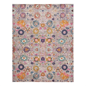 Nourison Passion 8' x 10' Pink and Gray Fabric Bohemian Area Rug (8' x 10')