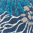 Nourison Passion 5' x Round Blue Fabric Contemporary Area Rug (5' Round)