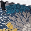 Nourison Passion 5' x Round Blue Fabric Contemporary Area Rug (5' Round)