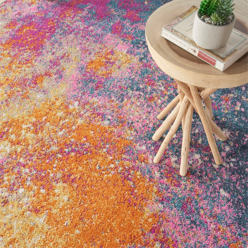 Nourison Passion 8' x Square Multicolor Fabric Modern Area Rug (8' Square)