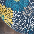 Nourison Passion 8' x Round Blue Fabric Contemporary Area Rug (8' Round)