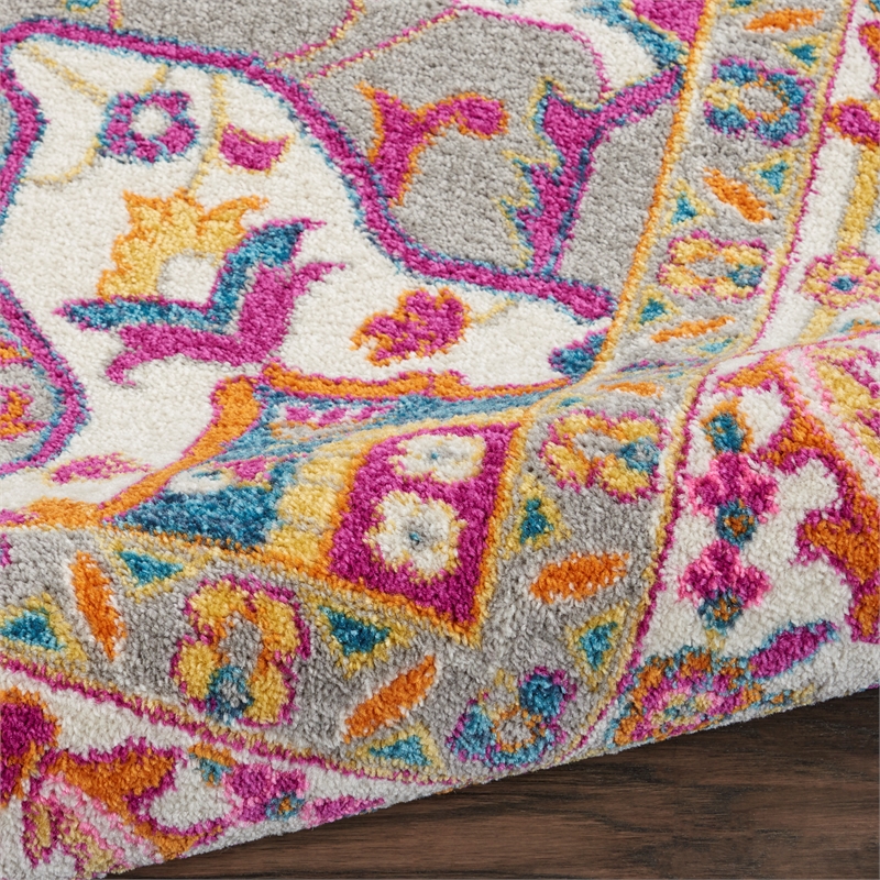 Nourison Passion 8' x 10' Teal Multicolor Fabric Bohemian Area Rug (8' x 10')