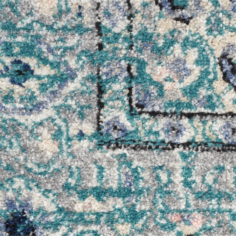 Nourison Passion 8' x 10' Turquoise Gray Fabric Bohemian Area Rug (8' x 10')