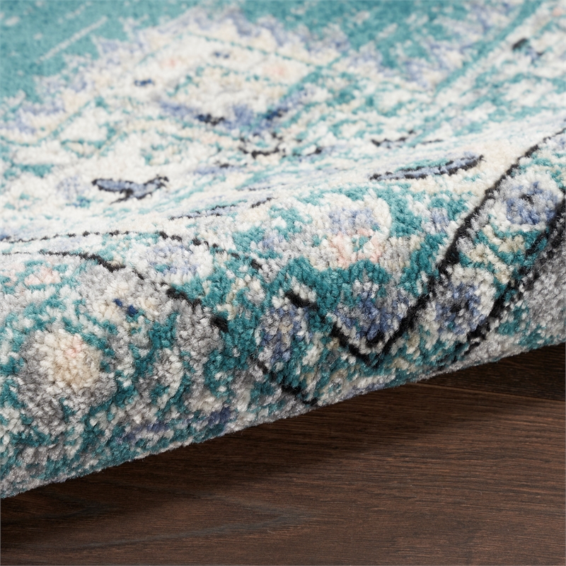 Nourison Passion 8' x 10' Turquoise Gray Fabric Bohemian Area Rug (8' x 10')