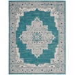 Nourison Passion 8' x 10' Turquoise Gray Fabric Bohemian Area Rug (8' x 10')