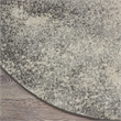 Nourison Passion 8' x Round Charcoal Ivory Fabric Modern Area Rug (8' Round)