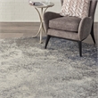 Nourison Passion 8' x Round Charcoal Ivory Fabric Modern Area Rug (8' Round)