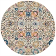 Nourison Passion 5' x Round Ivory Multicolor Fabric Bohemian Area Rug (5' Round)
