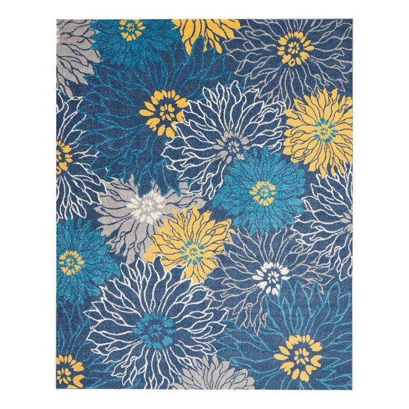 Nourison Passion 8' x 10' Blue Fabric Contemporary Area Rug (8' x 10')