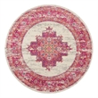 Nourison Passion 8' x Round Pink and White Fabric Bohemian Area Rug (8' Round)