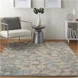 Nourison Tranquil 4' x 6' Grey/Beige Farmhouse Indoor Rug Polypropylene